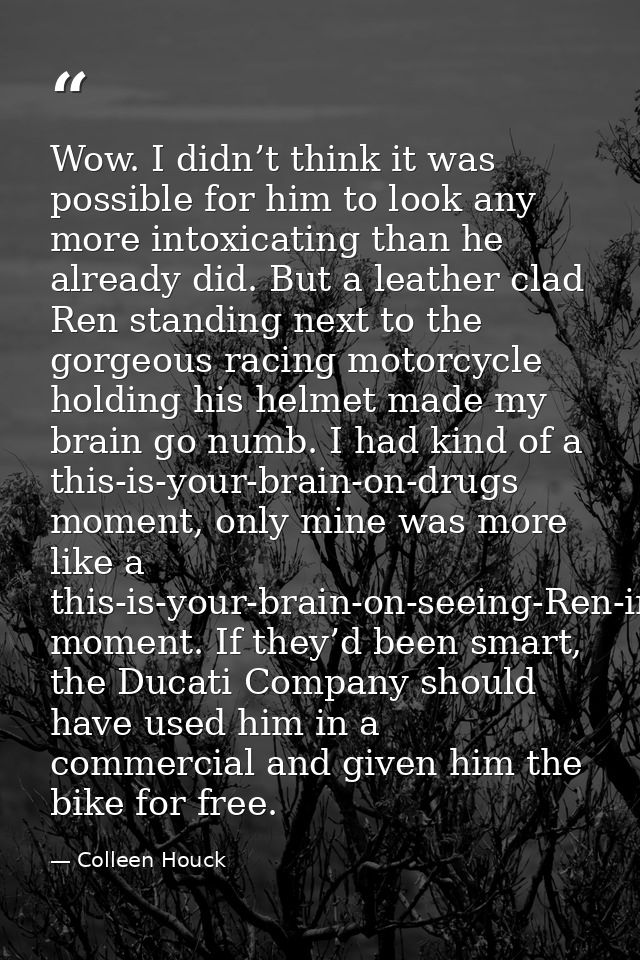 Wow. I didn’t think it was possible for him to look any more intoxicating than he already did. But a leather clad Ren st — Colleen Houck
