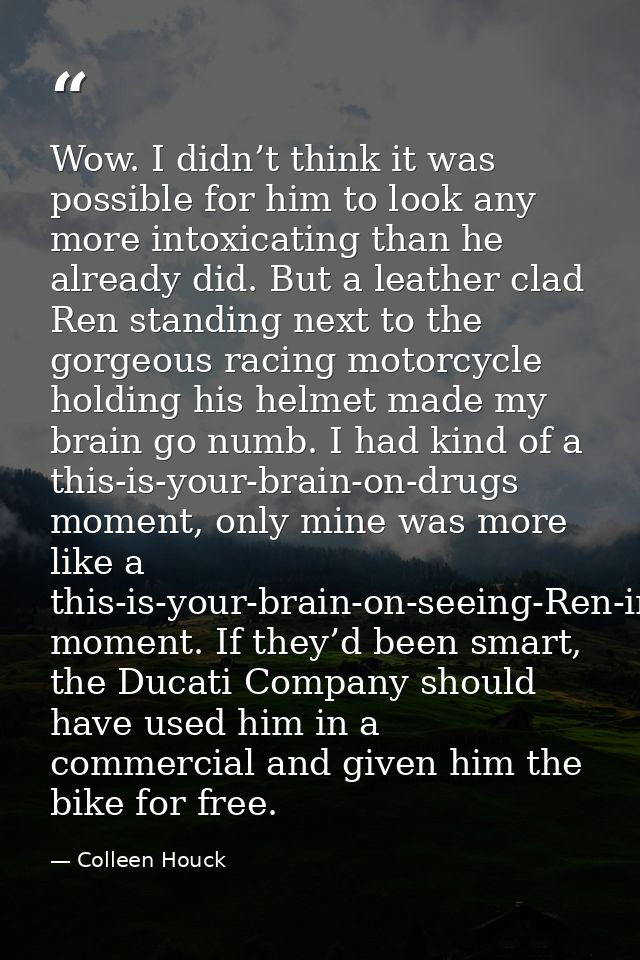 Wow. I didn’t think it was possible for him to look any more intoxicating than he already did. But a leather clad Ren st — Colleen Houck