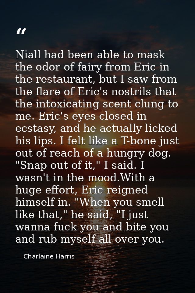 Niall had been able to mask the odor of fairy from Eric in the restaurant, but I saw from the flare of Eric's nostrils t — Charlaine Harris