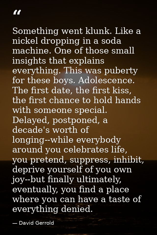 Something went klunk. Like a nickel dropping in a soda machine. One of those small insights that explains everything. Th — David Gerrold