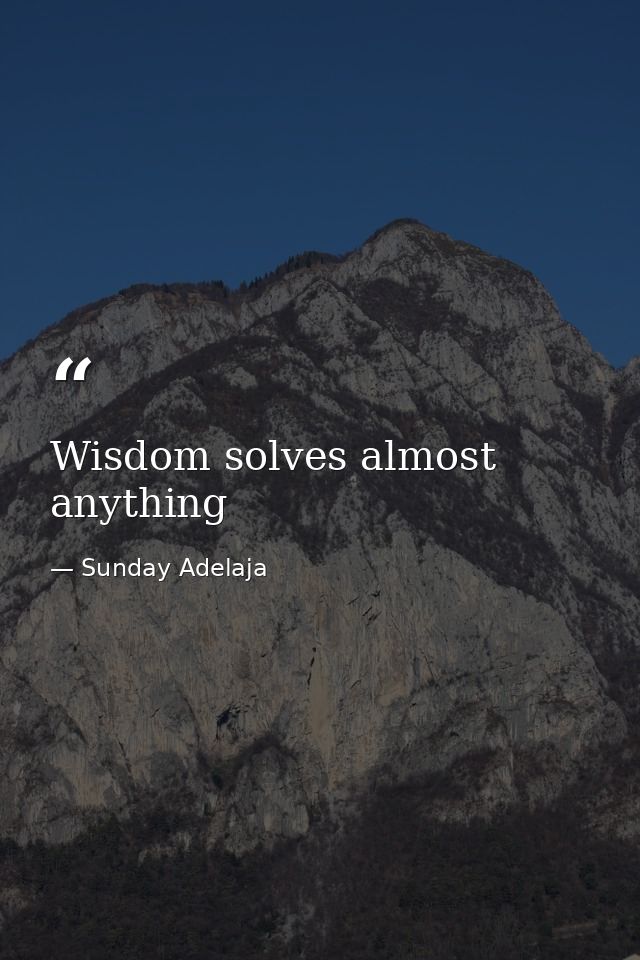 Wisdom solves almost anything — Sunday Adelaja