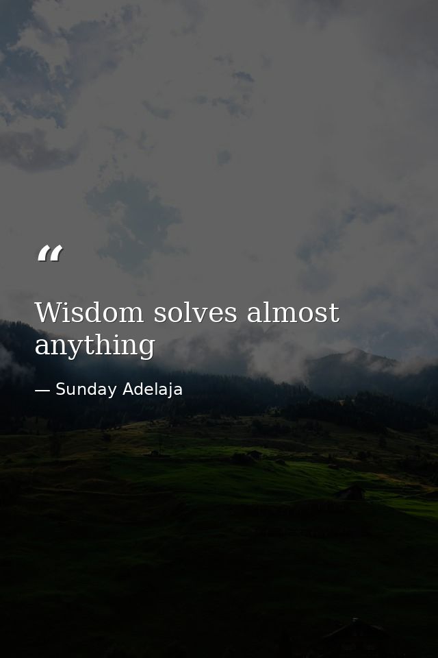 Wisdom solves almost anything — Sunday Adelaja
