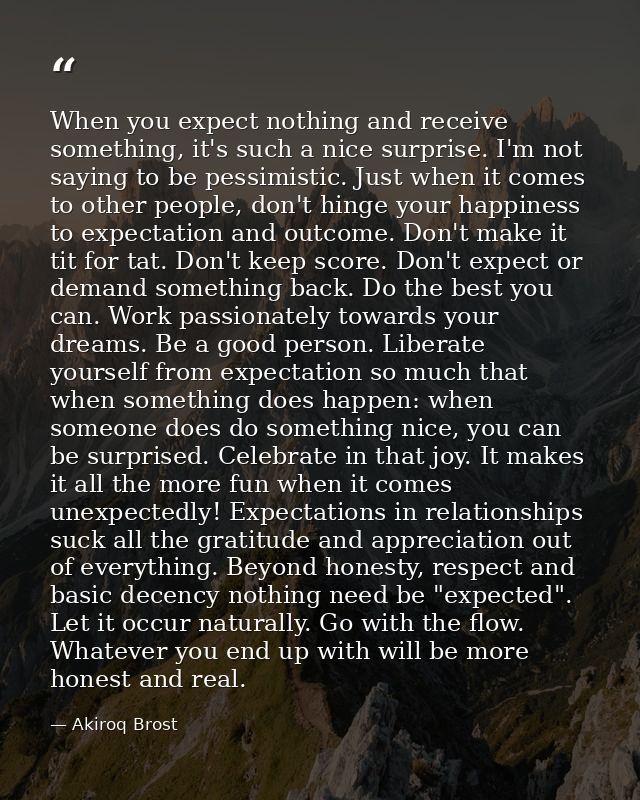 When you expect nothing and receive something, it's such a nice surprise. I'm not saying to be pessimistic. Just when it — Akiroq Brost