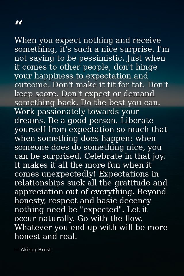 When you expect nothing and receive something, it's such a nice surprise. I'm not saying to be pessimistic. Just when it — Akiroq Brost