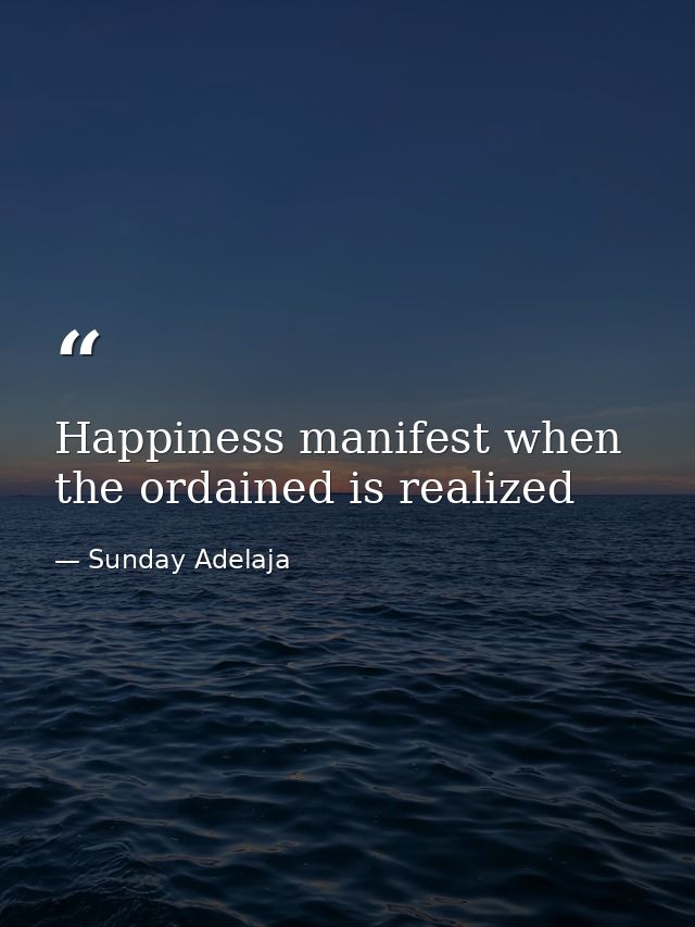 Happiness manifest when the ordained is realized — Sunday Adelaja