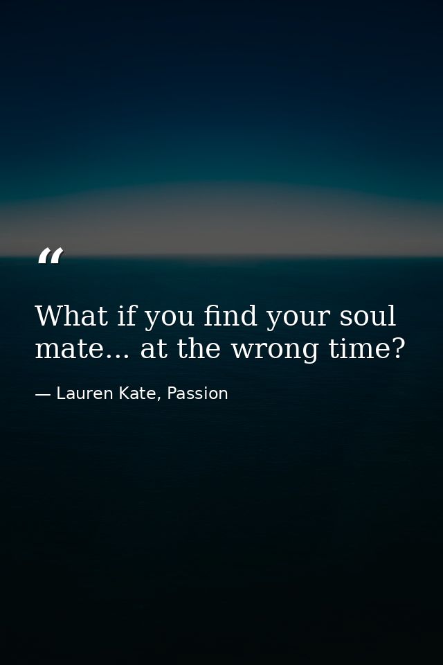What if you find your soul mate... at the wrong time? — Lauren Kate, Passion