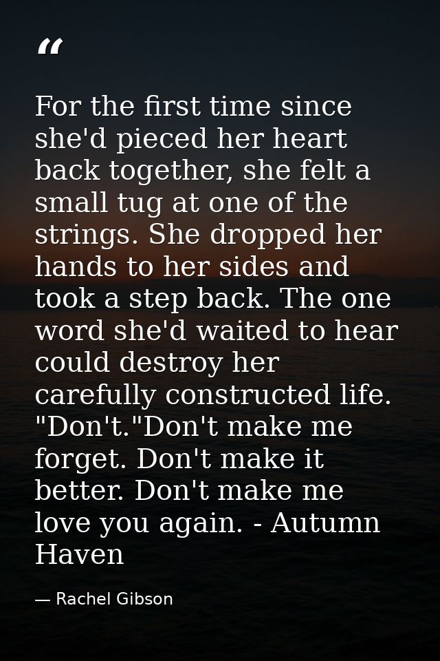 For the first time since she'd pieced her heart back together, she felt a small tug at one of the strings. She dropped h — Rachel Gibson