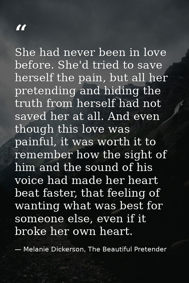 She had never been in love before. She'd tried to save herself the pain, but all her pretending and hiding the truth fro — Melanie Dickerson, The Beautiful Pretender