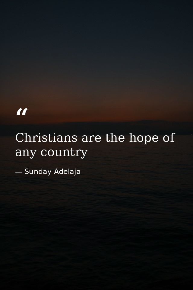 Christians are the hope of any country — Sunday Adelaja