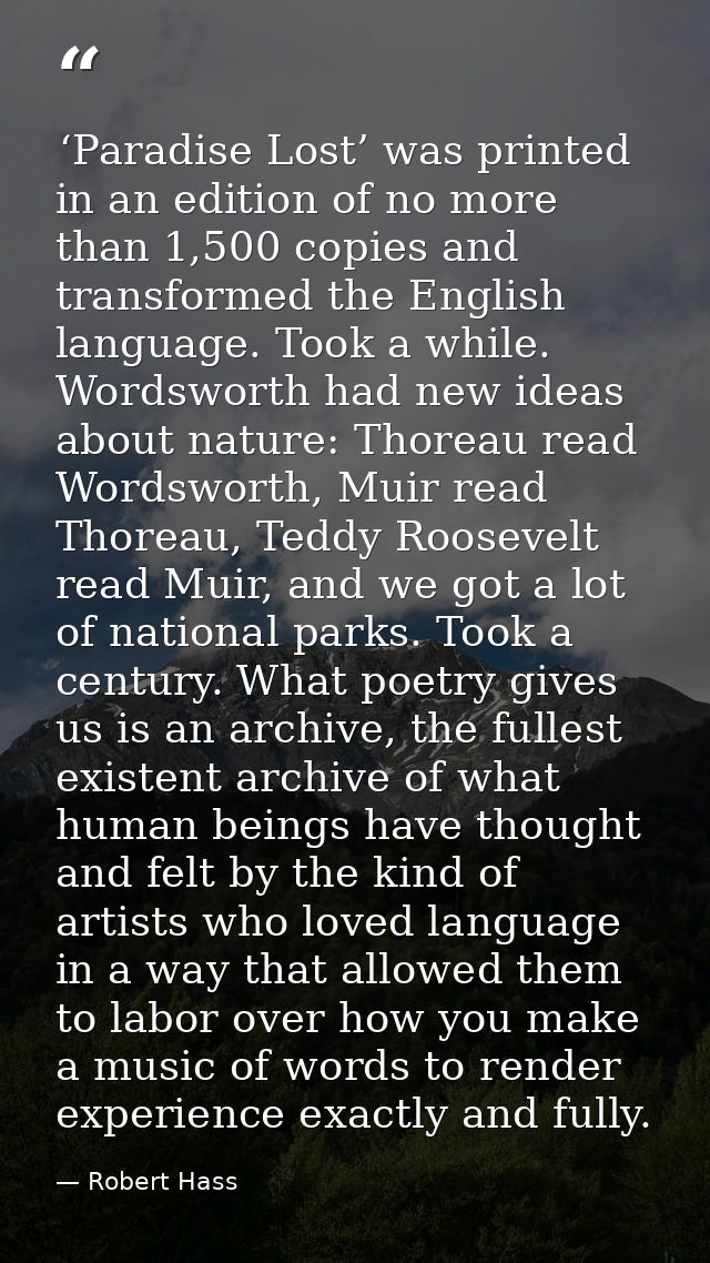  ‘Paradise Lost’ was printed in an edition of no more than 1,500 copies and transformed the English language. Took a whi — Robert Hass