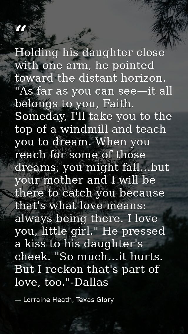 Holding his daughter close with one arm, he pointed toward the distant horizon. "As far as you can see—it all belongs to — Lorraine Heath, Texas Glory
