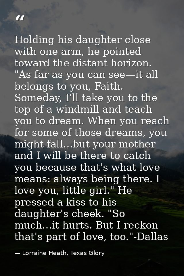 Holding his daughter close with one arm, he pointed toward the distant horizon. "As far as you can see—it all belongs to — Lorraine Heath, Texas Glory
