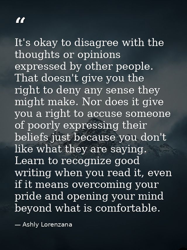 It's okay to disagree with the thoughts or opinions expressed by other people. That doesn't give you the right to deny a — Ashly Lorenzana