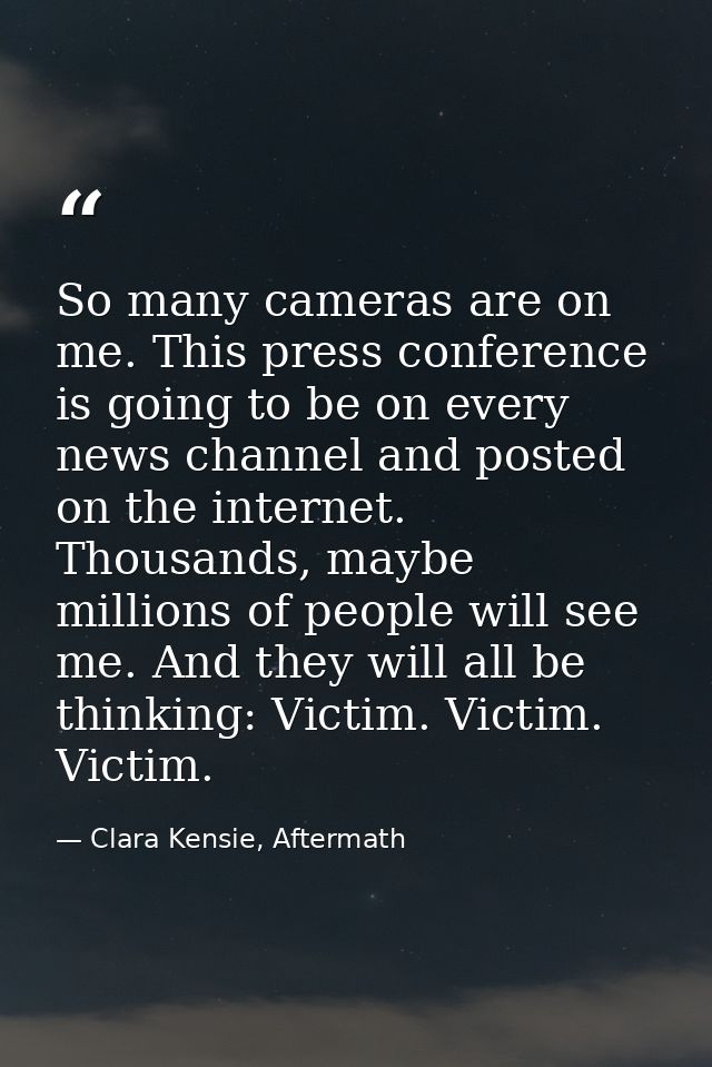 So many cameras are on me. This press conference is going to be on every news channel and posted on the internet. Thousa — Clara Kensie, Aftermath