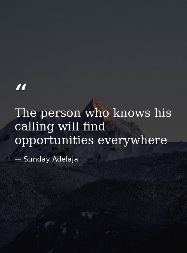 The person who knows his calling will find opportunities everywhere — Sunday Adelaja