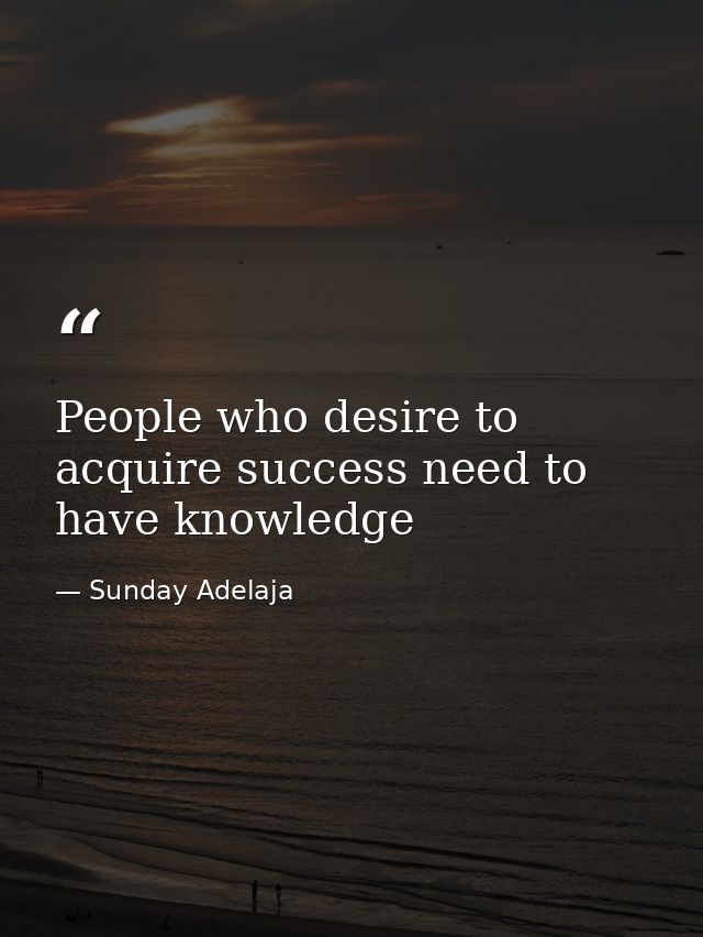 People who desire to acquire success need to have knowledge — Sunday Adelaja
