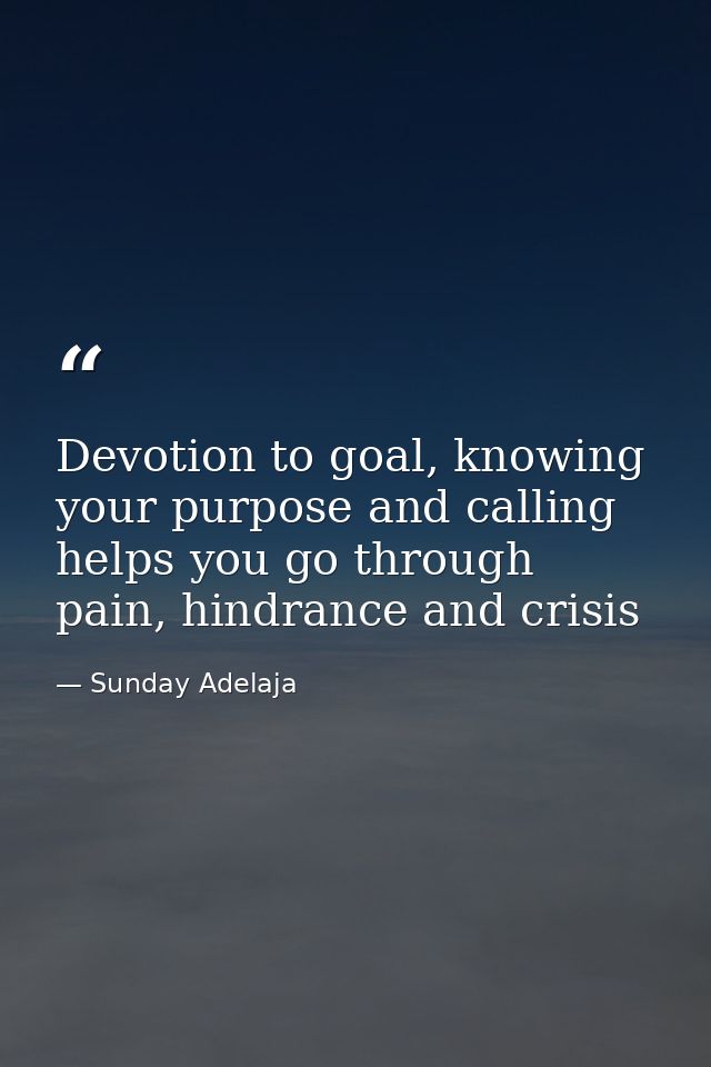 Devotion to goal, knowing your purpose and calling helps you go through pain, hindrance and crisis — Sunday Adelaja