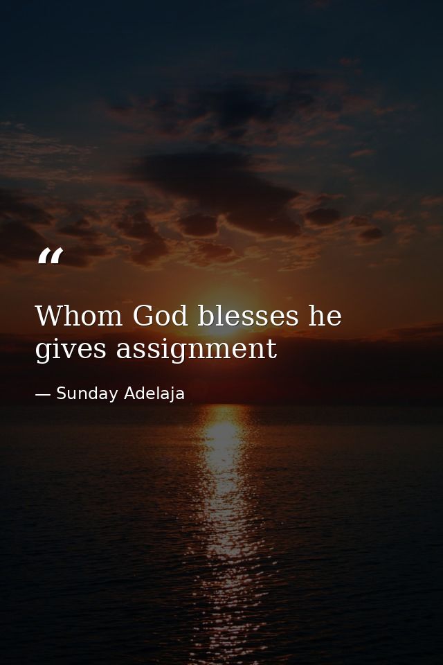 Whom God blesses he gives assignment — Sunday Adelaja
