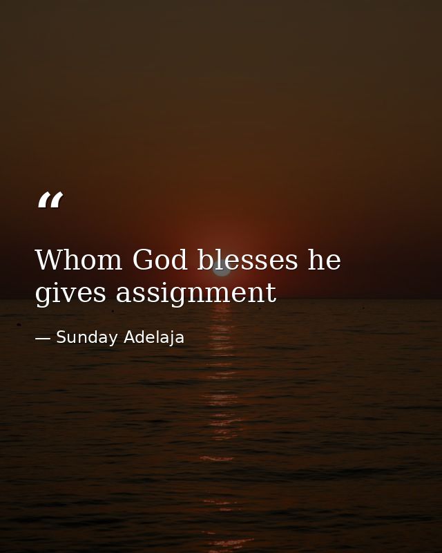 Whom God blesses he gives assignment — Sunday Adelaja