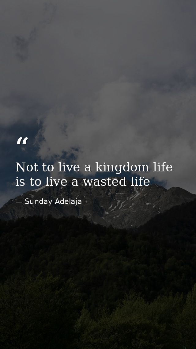 Not to live a kingdom life is to live a wasted life — Sunday Adelaja