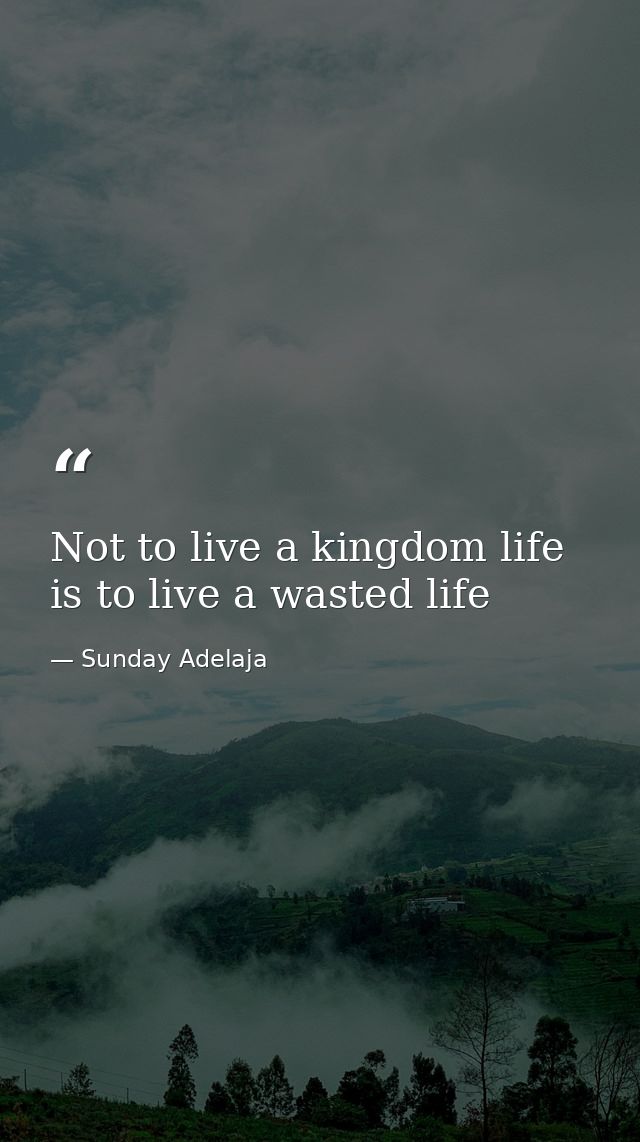 Not to live a kingdom life is to live a wasted life — Sunday Adelaja