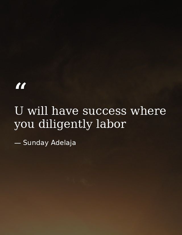 U will have success where you diligently labor — Sunday Adelaja