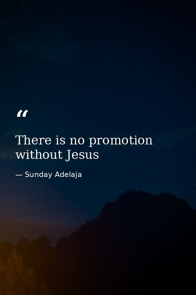 There is no promotion without Jesus — Sunday Adelaja