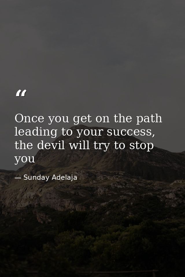 Once you get on the path leading to your success, the devil will try to stop you — Sunday Adelaja