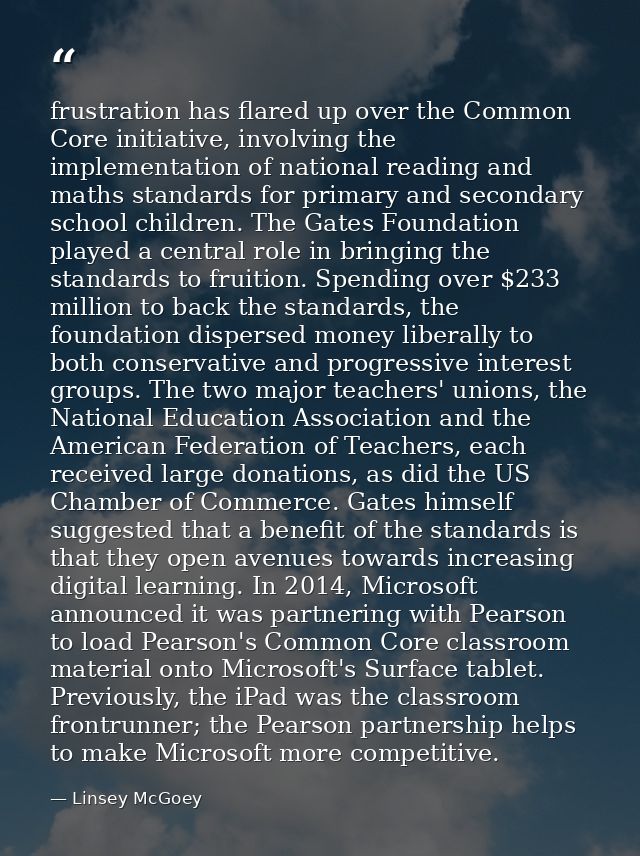 frustration has flared up over the Common Core initiative, involving the implementation of national reading and maths st — Linsey McGoey