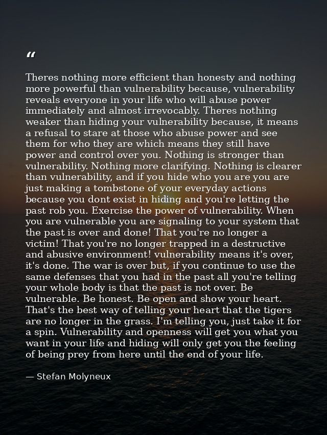 Theres nothing more efficient than honesty and nothing more powerful than vulnerability because, vulnerability reveals e — Stefan Molyneux