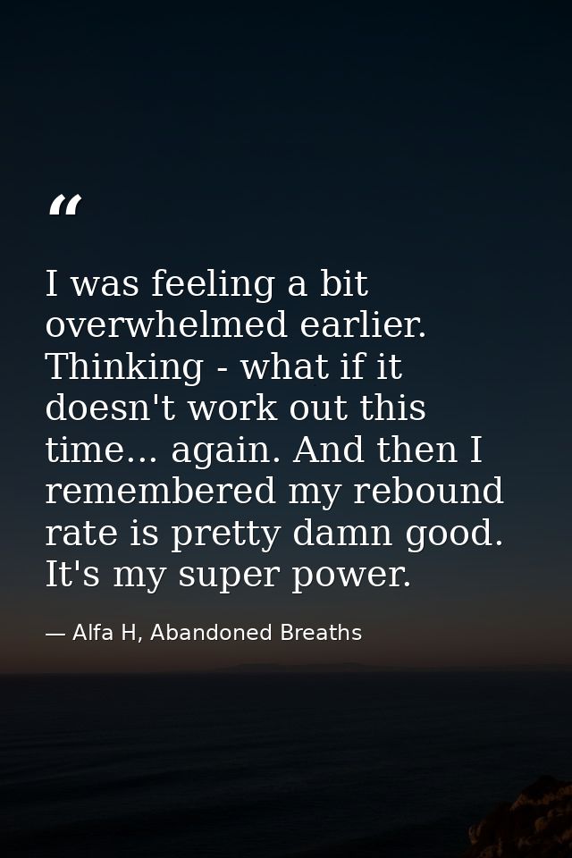 I was feeling a bit overwhelmed earlier. Thinking - what if it doesn't work out this time... again. And then I remembere — Alfa H, Abandoned Breaths