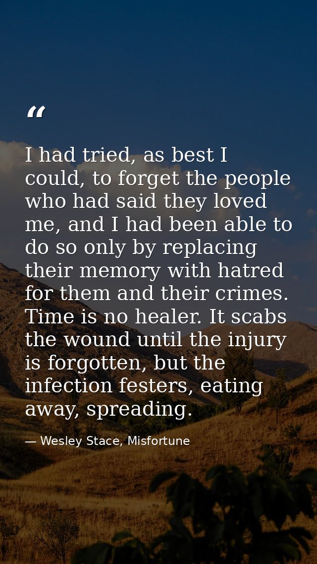 I had tried, as best I could, to forget the people who had said they loved me, and I had been able to do so only by repl — Wesley Stace, Misfortune