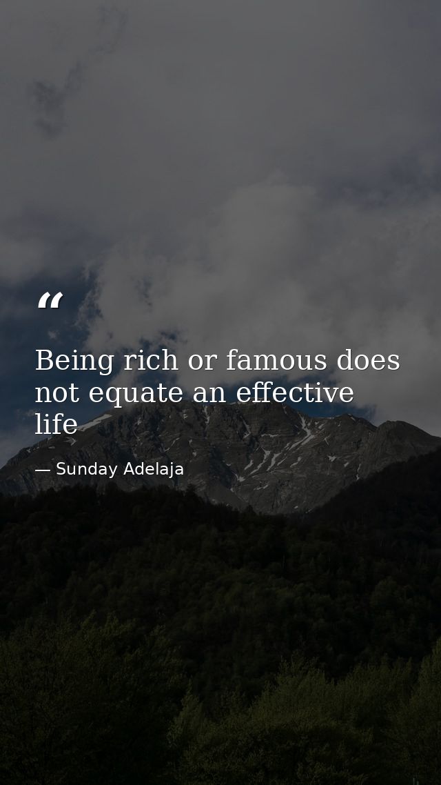 Being rich or famous does not equate an effective life — Sunday Adelaja