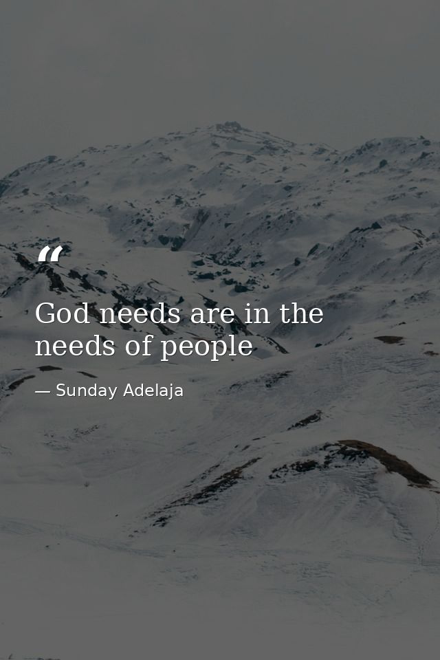 God needs are in the needs of people — Sunday Adelaja