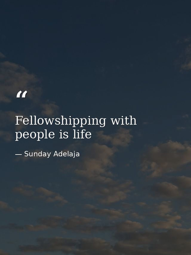 Fellowshipping with people is life — Sunday Adelaja
