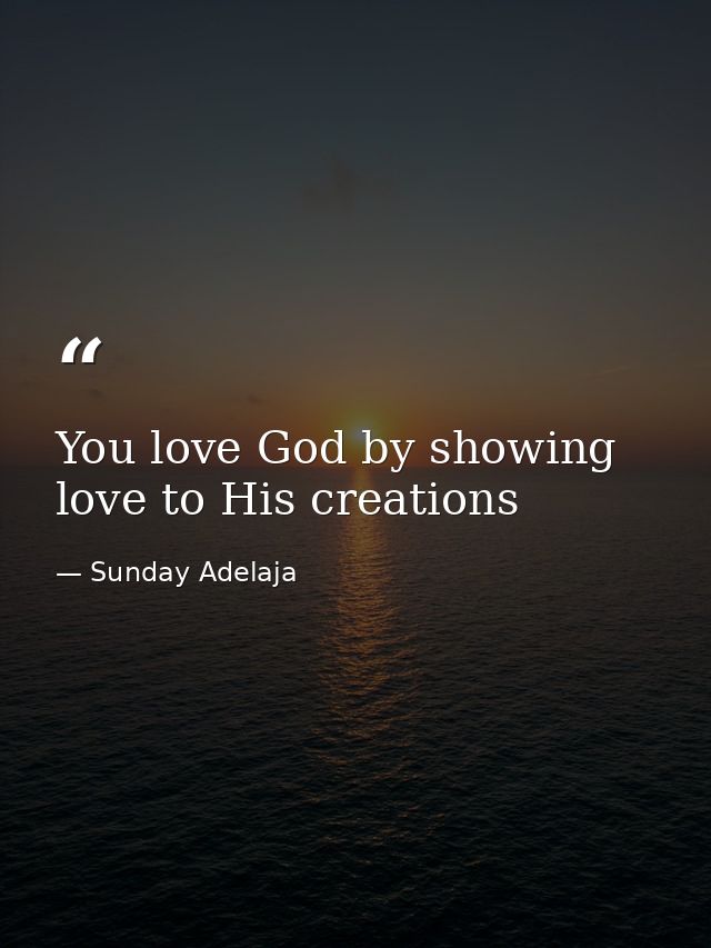 You love God by showing love to His creations — Sunday Adelaja
