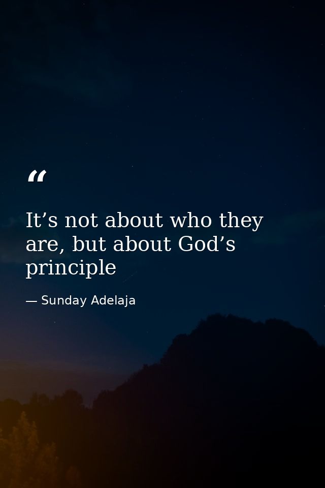 It’s not about who they are, but about God’s principle — Sunday Adelaja