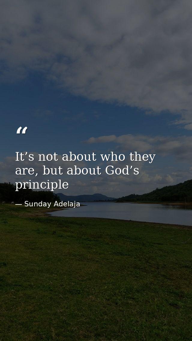 It’s not about who they are, but about God’s principle — Sunday Adelaja