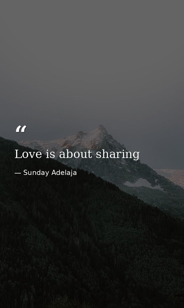 Love is about sharing — Sunday Adelaja