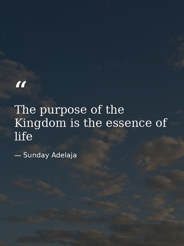The purpose of the Kingdom is the essence of life — Sunday Adelaja