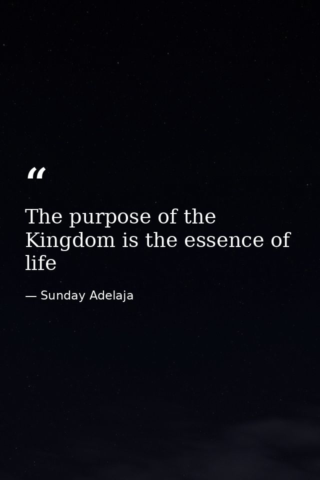 The purpose of the Kingdom is the essence of life — Sunday Adelaja