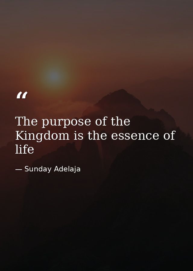 The purpose of the Kingdom is the essence of life — Sunday Adelaja