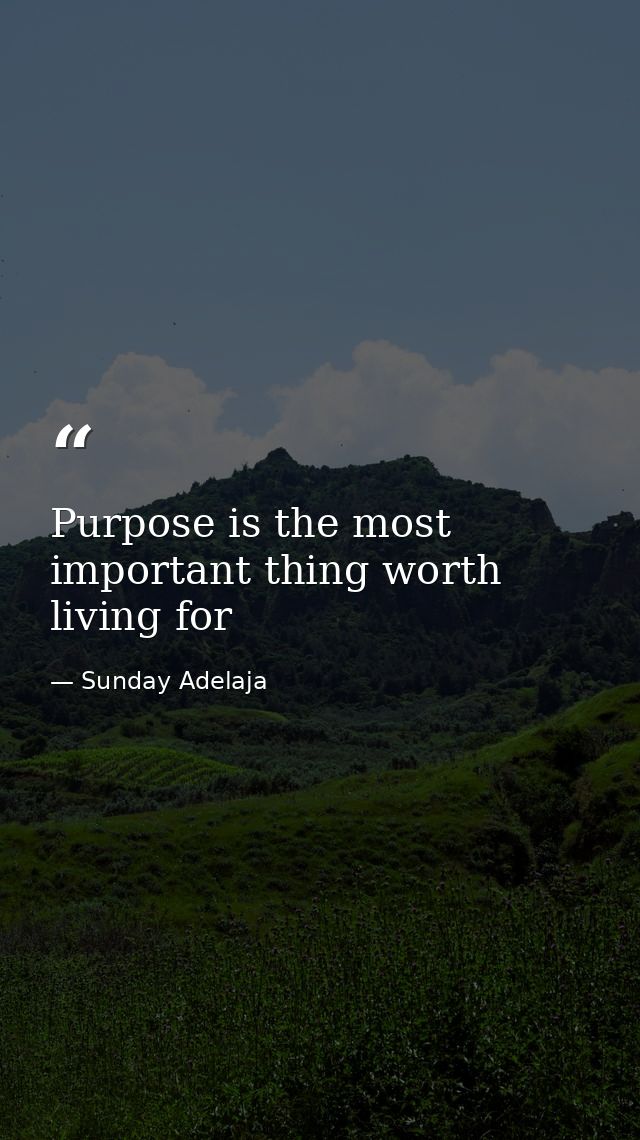 Purpose is the most important thing worth living for — Sunday Adelaja
