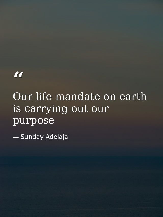 Our life mandate on earth is carrying out our purpose — Sunday Adelaja