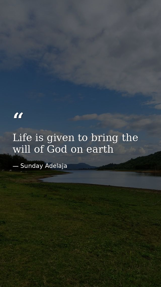 Life is given to bring the will of God on earth — Sunday Adelaja