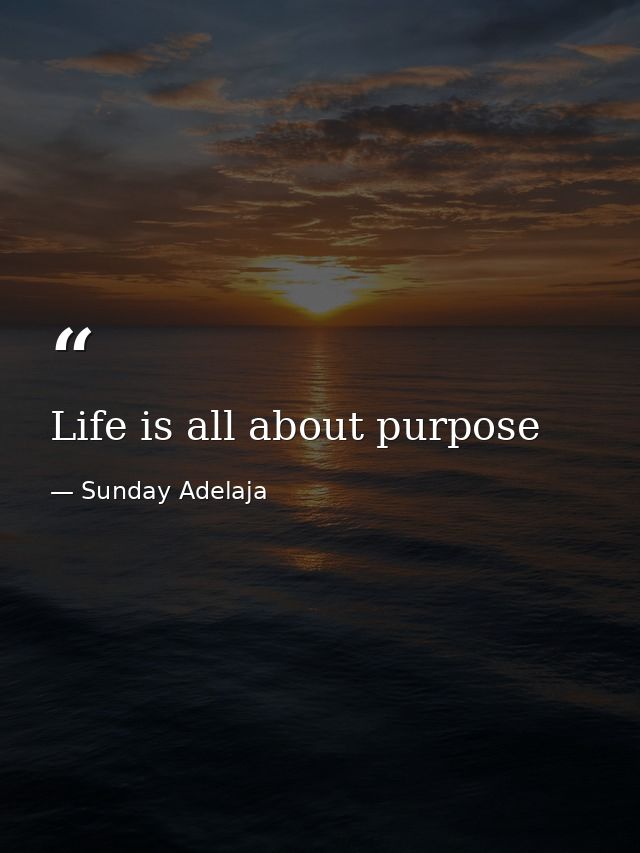 Life is all about purpose — Sunday Adelaja