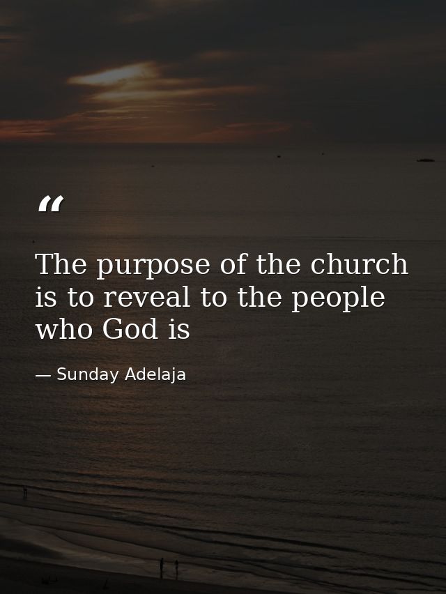 The purpose of the church is to reveal to the people who God is — Sunday Adelaja