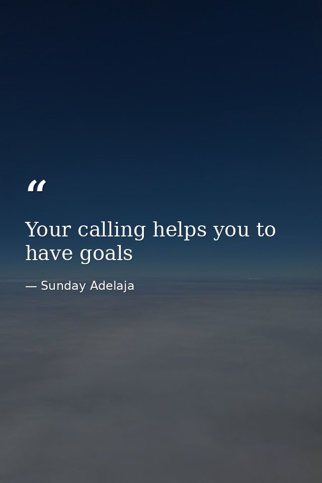 Your calling helps you to have goals — Sunday Adelaja