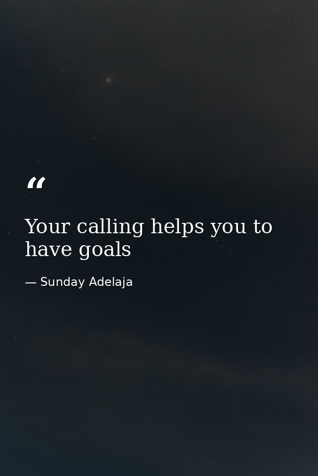 Your calling helps you to have goals — Sunday Adelaja