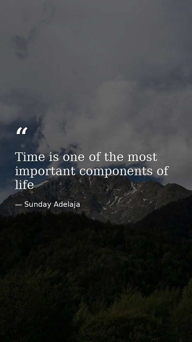 Time is one of the most important components of life — Sunday Adelaja